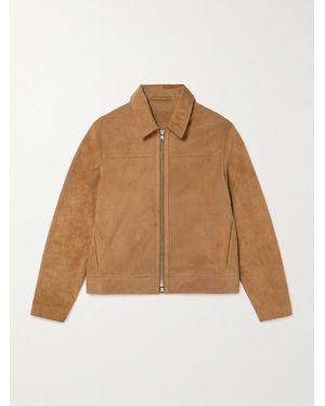 MR P. Suede Coach Jacket - Natural