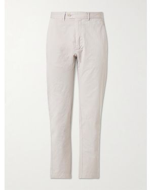 Hartford Taylor Straight-leg Cotton-gabardine Trousers - White