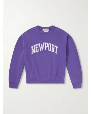 Remi Relief Newport Printed Cotton-jersey Sweatshirt - Purple