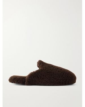 Tekla Shearling Slippers - Brown