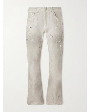 Enfants Riches Deprimes Flared Paint-Splattered Jeans - White
