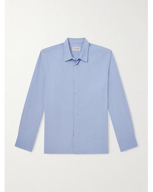 Officine Generale Cotton-Poplin Shirt - Blue