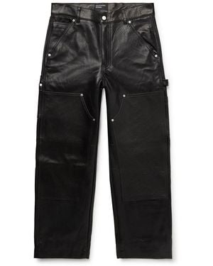 Enfants Riches Deprimes Paneled Straight-Leg Leather Pants - Black