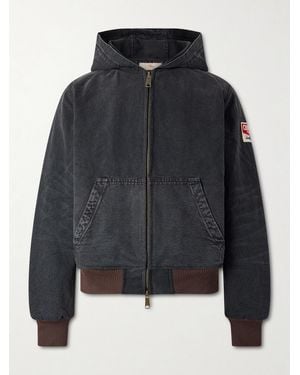 CHERRY LA Logo-appliquéd Cotton-canvas Hooded Jacket - Black