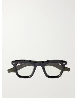 Jacques Marie Mage Leclair Square-Frame Acetate Glasses - Black