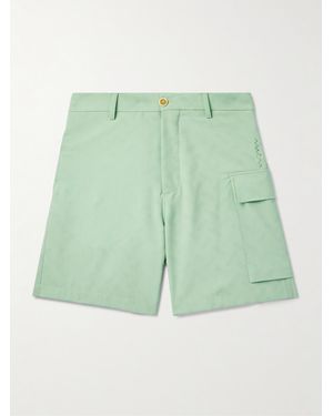 Marni Shorts Cargo A Gamba Dritta - Verde