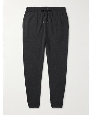 Derek Rose Finley Tapered Cashmere Joggers - Black