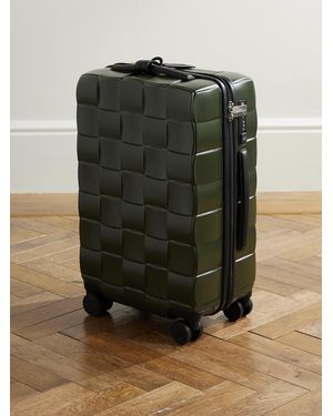 Bottega Veneta Odyssey 55cm Leather-trimmed Intrecciato Polycarbonate Suitcase - Green