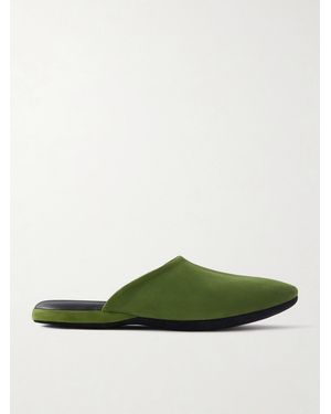 Charvet Suede Slippers - Green