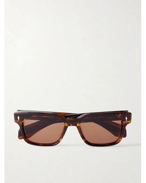 Jacques Marie Mage Molino 55 Rectangular-Frame Acetate Sunglasses - Brown