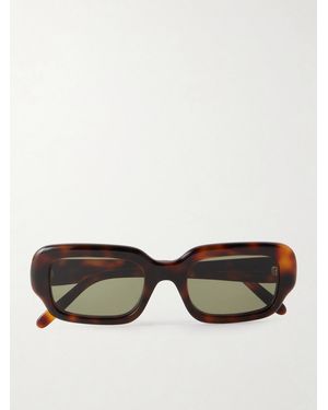Loewe Slim Havana Rectangular Acetate Sunglasses - Multicolor