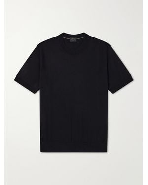 Brioni Cashmere And Silk-Blend T-Shirt - Black