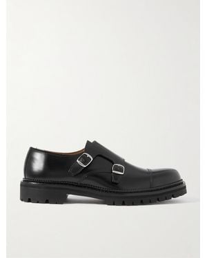 MR P. Olie Leather Monk-Strap Shoes - Black