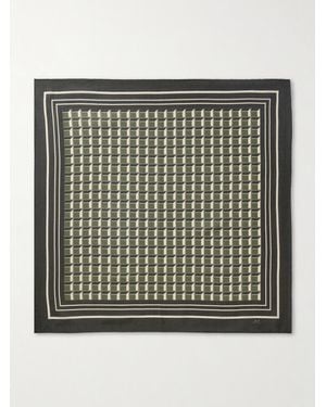 MR P. Printed Cotton And Silk-Blend Bandana - Black