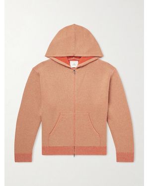 The Elder Statesman Canyon Cashmere Zip-Up Hoodie - Orange