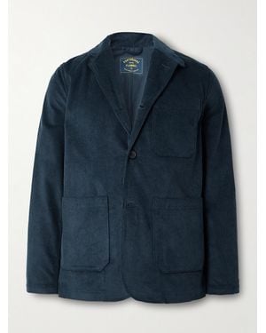 Portuguese Flannel Cotton-Corduroy Blazer - Blue