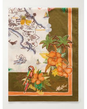Hartford Bandana-Print Cotton-Voile Scarf - Green