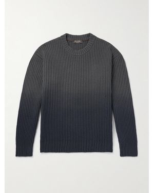 Loro Piana Yugen Dégradé Ribbed Cashmere Jumper - Blue
