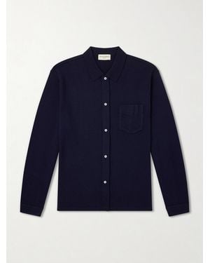 Officine Generale Gareth Wool And Cashmere-Blend Cardigan - Blue