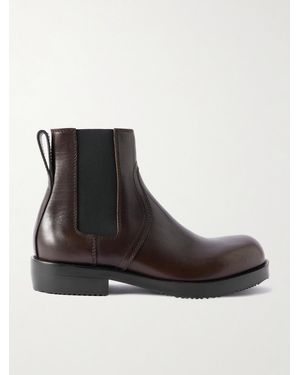 Dries Van Noten Leather Chelsea Boots - Black