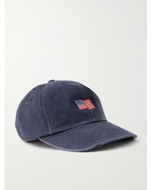 CHERRY LA Usa Logo-Embroidered Cotton-Twill Cap - Blue