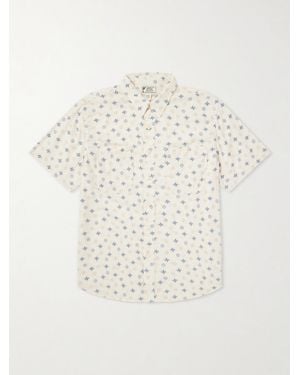 RRL Printed Linen And Cotton-Blend Shirt - White