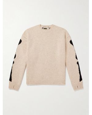 Kapital Oversized Intarsia Wool Jumper - Natural