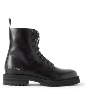 Common Projects Khaki Combat Boots in Green for Men Lyst