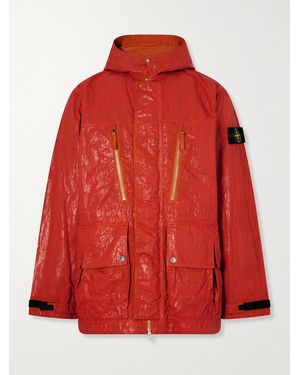 Stone Island Garment-Dyed Recycled Slick Nylon Tela-Tc Jacket - Red