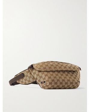 Gucci Gürteltasche aus Canvas mit Jacquard-Logomuster - Natur