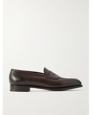 Edward Green Piccadilly Leather Penny Loafers - Brown