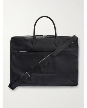Metier Closer Full-grain Leather Suit Carrier - Black