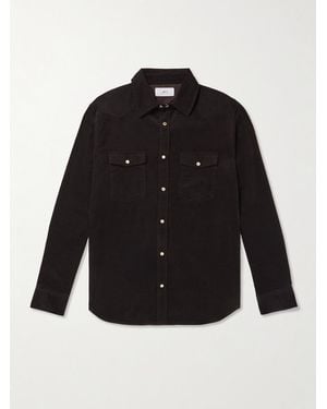 MR P. Organic Cotton-corduroy Western Shirt - Black