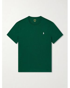Polo Ralph Lauren Logo-Embroidered Cotton-Jersey T-Shirt - Green
