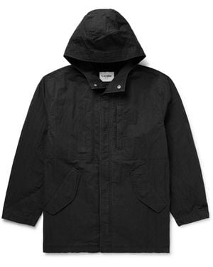 Corridor NYC M59 Stone-washed Cotton-blend Shell Hooded Field Jacket - Black
