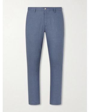 Onia Straight-Leg Linen Pants - Blue