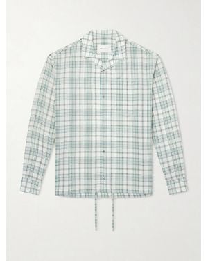 Ami Paris Checked Poplin Shirt - Blue