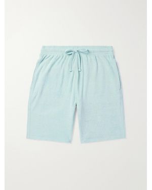 Vilebrequin Bolide Straight-Leg Organic Cotton-Blend Terry Drawstring Shorts - Blue