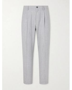 Canali Straight-Leg Wool Pants - Gray