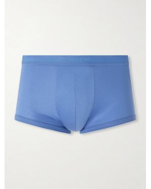 Zimmerli of Switzerland Sea Island Cotton Boxer Briefs - Blue