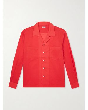 Bode Camp-collar Embroidered Cotton-voile Shirt