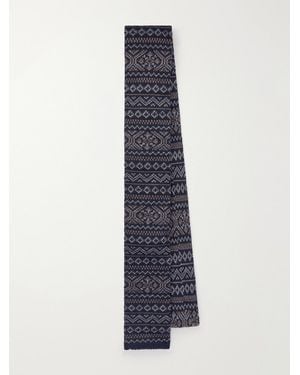 Brunello Cucinelli 6.5Cm Fair Isle Virgin Wool Tie - Blue
