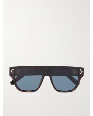 Dior Cd Diamond S6I Havana Square Acetate Sunglasses - Blue