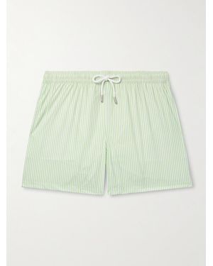 Thom Sweeney Shorts Da Mare Medi A Gamba Dritta A Righe - Verde