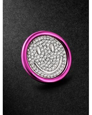Eera Smile Diamond Single Earring - Black