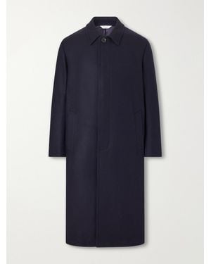 Boglioli Wool-Blend Felt Coat - Blue