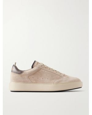 Officine Creative Sequel 001 Lace-Up Suede Trainers - White