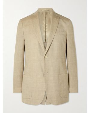 MR P. Wool, Silk And Linen-Blend Suit Jacket - Natural
