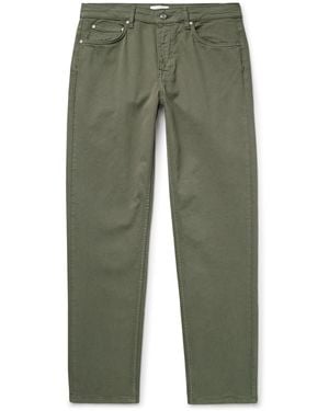 NN07 Tony 1923 Slim-Fit Garment-Dyed Organic Cotton-Blend Twill Pants - Green