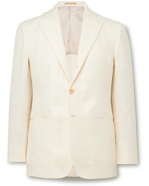 J. Mueser Waverly Slim-Fit Linen Suit Jacket - White